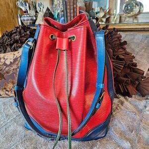 Vintage Louis Vuitton Tricolor Noe in Red Castillian Epi Leather